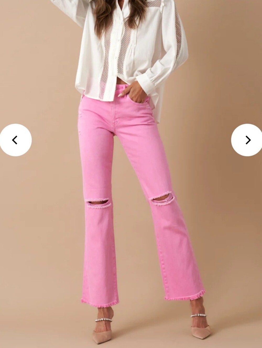Insane Gene High-Rise Pink Distressed Women's Jeans Size 13